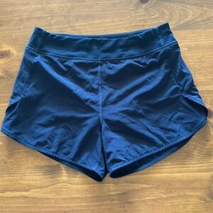 Athleta Girl run the world 3” shorts.  Size XL 14.  Navy Blue.